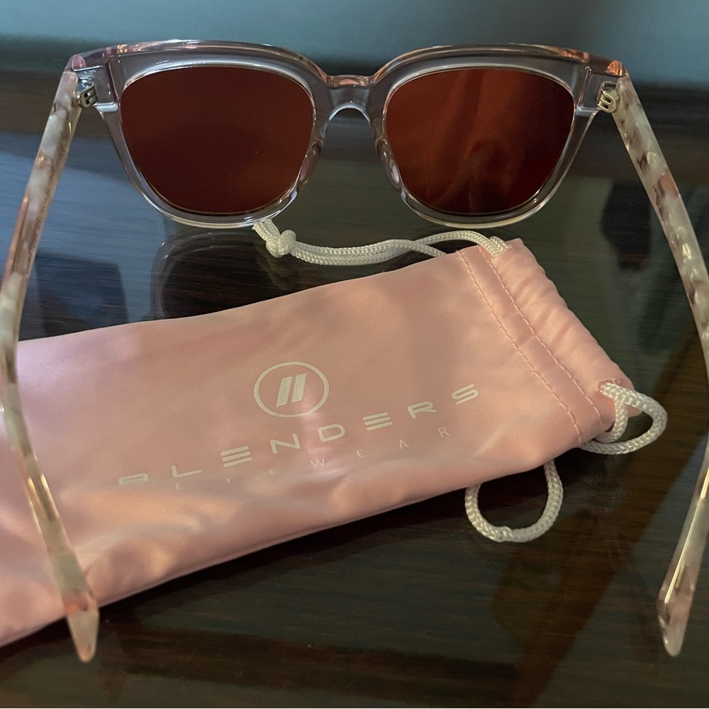 Blenders Transparent Pink Sunglasses with Rose Lenses